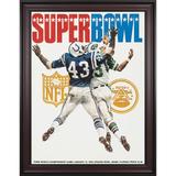 1969 Jets vs Colts Framed 36" x 48" Canvas Super Bowl III Program
