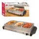 Quest 16520 Compact Buffet Server and Warming Tray / 3 x 1.2L Trays / 200W / Rapid Heating/Adjustable Thermostat/Lids Included