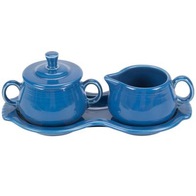 Fiesta® Dinnerware from Steelite International HL821337 Lapis China Sugar and Creamer Tray Set - 4/Case