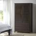 Grain Wood Furniture Shaker Wardrobe Armoire Wood in Brown/Green | 72 H x 41.25 W x 21.5 D in | Wayfair SH0802