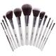 Nanshy Masterful Collection 12-Piece Makeup Brush Set with Soft, Professional Make Up Brushes for Blending, Contouring, Foundation & More - Vegan & Cruelty-Free - Pearlescent White