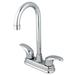 Kingston Brass Legacy Double Handle Kitchen Faucet in Gray | 6.38 W x 4.75 D in | Wayfair KB6491LL