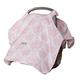 Carseat Canopy (Angelina) Baby Infant Car Seat Cover w/Attachment Straps and Minky Fabric