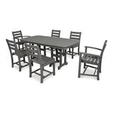 Trex Outdoor Monterey Bay 7-Piece Dining Set Plastic in Gray | Wayfair TXS118-1-SS