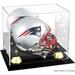 New England Patriots Golden Classic Mini Helmet Display Case