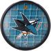 San Jose Sharks Black Rim Basic Clock