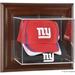 New York Giants Brown Framed Wall-Mountable Baseball Cap Display Case