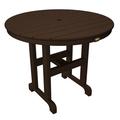 Trex Outdoor Monterey Bay Round Dining Table Plastic in White/Brown | 29 H x 36 W x 36 D in | Wayfair TXRT236VL