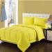 Tache Home Fashion Box Stitched Comforter Set Polyester/Polyfill/Cotton in Yellow | King | Wayfair 3-4PCOM-BOXES-Yellow-K