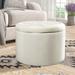 Stansell Round Shoe Storage Ottoman Laurel Foundry Modern Farmhouse® | 16.25 H x 22 W x 22 D in | Wayfair 5A8A5A269FF5499290FB9E9F4277BAD2