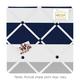 Sweet Jojo Designs Stripe Wall Mounted Photo Memo Board Fabric in Gray/Blue | 13 H x 13 W x 0.5 D in | Wayfair Memo-Stripe-NV-GY