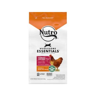 Nutro Natural Choice Hairball Control Adult Chicken & Whole Brown Rice Formula Dry Cat Food, 3-lb