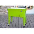 Permasteel 80-Qt Classic Outdoor Patio Cooler On Wheels in Green | 34 H x 35.5 W x 18 D in | Wayfair PS 203 Lime