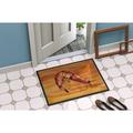 Caroline's Treasures Shrimp Non-Slip Indoor Door Mat Synthetics | 18 W x 27 D in | Wayfair 8140-MAT