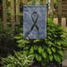 Caroline's Treasures Ribbon for Melanoma Cancer Awareness 2-Sided Garden Flag, Polyester in Gray | 15 H x 11 W in | Wayfair AN1216GF
