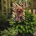 Caroline's Treasures Yorkie Candy Cane Holiday Christmas 2-Sided Garden Flag, Polyester in Brown/Green | 15 H x 11 W in | Wayfair SC9325GF