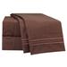 Nestl Nighthawk Striped Sheet Set Microfiber/Polyester | 102 H x 105 W in | Wayfair US-nstl-BS-K-chocolate