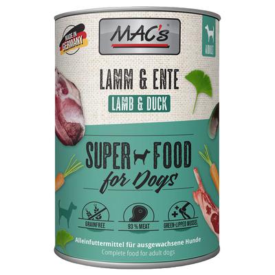 24x400g Adult Lamm & Ente MAC's Hundefutter nass