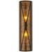 Meyda Lighting Amber Mica Diamond Mission 30 Inch Wall Sconce - 106559