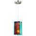 Meyda Lighting Quadrato Fire And Ice Granite 6 Inch Mini Pendant - 122417