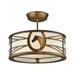 Meyda Lighting Horseshoe 16 Inch 2 Light Semi Flush Mount - 130678