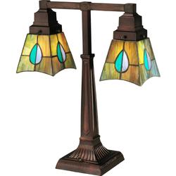 Meyda Lighting Mackintosh Leaf Mission 19 Inch Desk Lamp - 24284