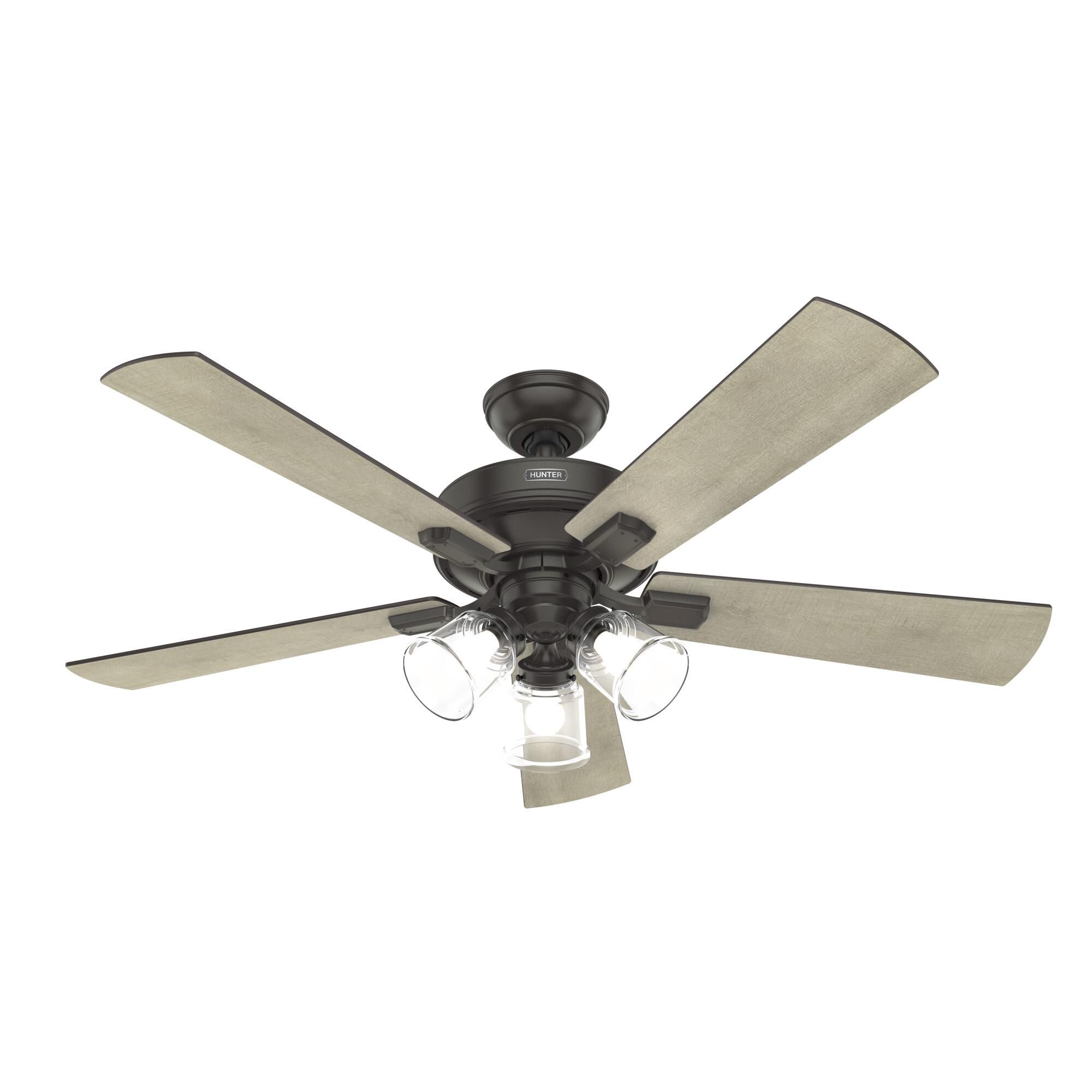 Hunter Fan Crestfield 52 Inch Ceiling Fan with Light Kit - 51856