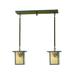 Meyda Lighting Hyde Park Winter Pine 30 Inch 2 Light Linear Suspension Light - 57165