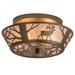 Meyda Lighting Elk On The Loose 16 Inch 2 Light Flush Mount - 51495