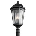 Kichler Lighting Courtyard 27 Inch Tall 3 Light Outdoor Post Lamp - 9533BKT