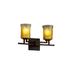 Justice Design Group Veneto Luce 16 Inch 2 Light Bath Vanity Light - GLA-8702-16-GLDC-DBRZ