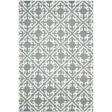 White 24 x 0.25 in Indoor Area Rug - Darby Home Co Ez Care Hand-Hooked Gray/Ivory Area Rug Polyester | 24 W x 0.25 D in | Wayfair DBHC1872 25587326