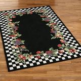 Sonoma Fruit Rectangle Rug, 5' x 7'6", Black