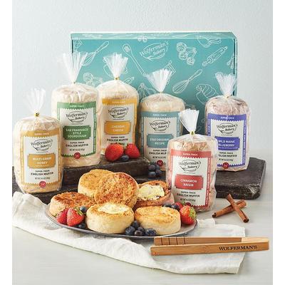 Mix & Match Super-Thick English Muffins Gift Box with Tongs - 6 Packages by Wolfermans