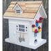 Home Bazaar Nestling Series Potting Shed Hopper Bird Feeder Wood in White | 8 H x 7.5 W x 8 D in | Wayfair HB-9504FWS