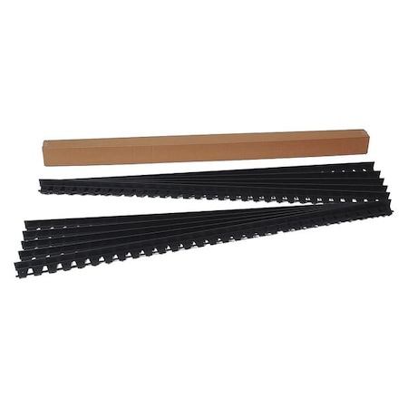 ZORO SELECT 1262-60C Paver Edging, 60 ft., Black, Plastic