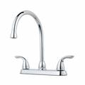 Pfister Double Handle Kitchen Faucet in Gray | 13.3 W x 8.1 D in | Wayfair G136-2000