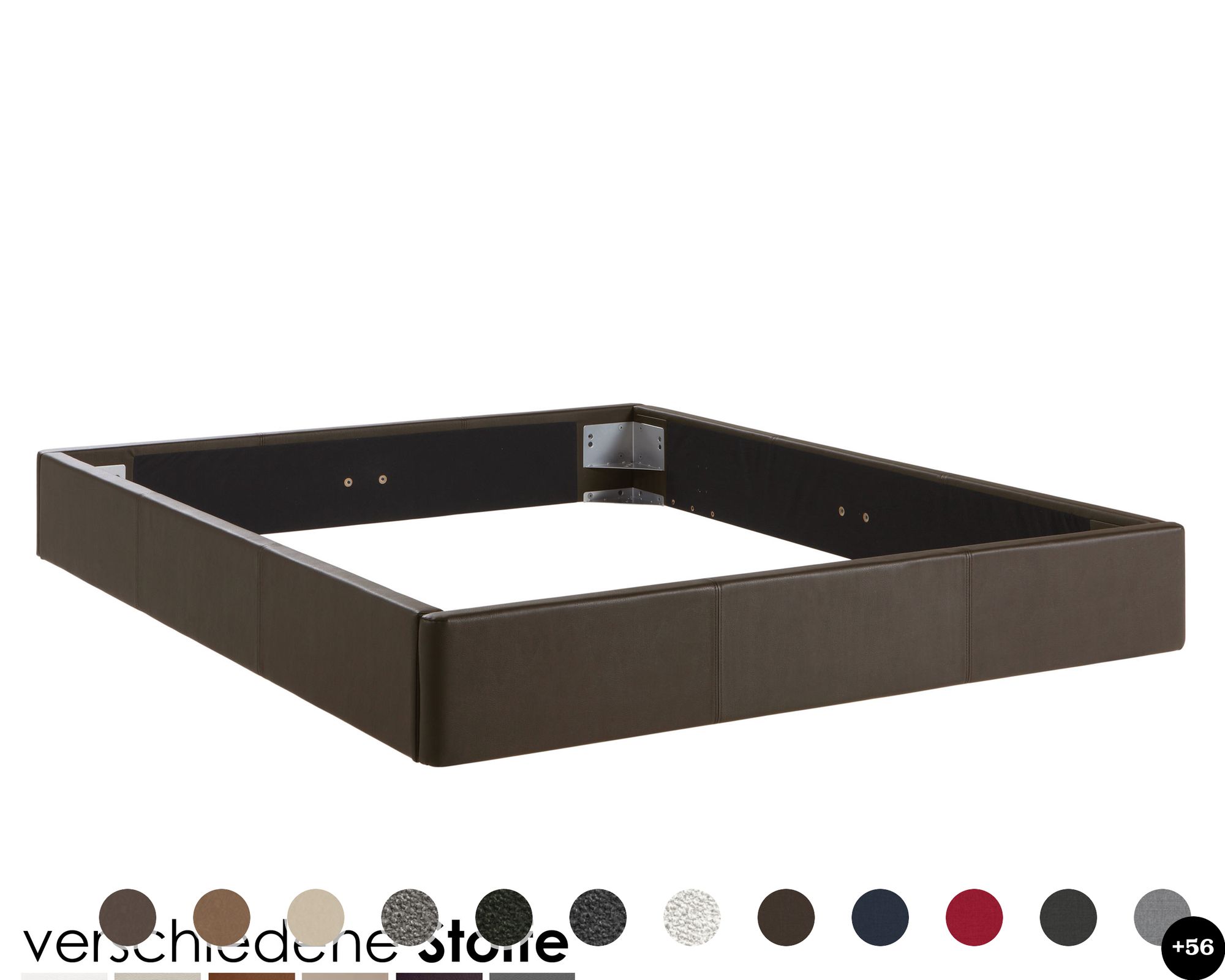 Hasena Dream-Line Bettrahmen Ciara 23/4S 140x200 cm / PK3 Campos 374 cafe