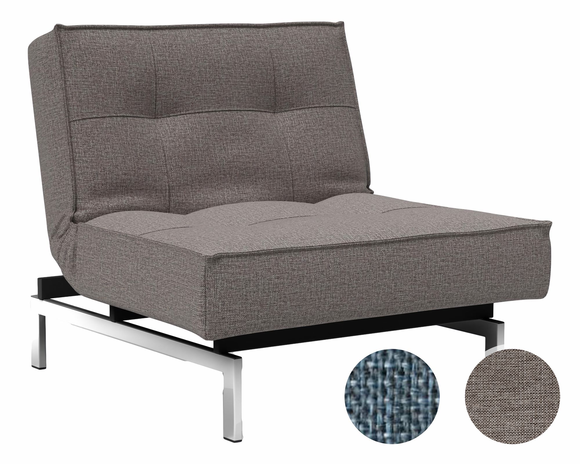 Innovation »Splitback« Stuhl Styletto Helles Holz/Schwarz / 216 Flashtex Dark Grey