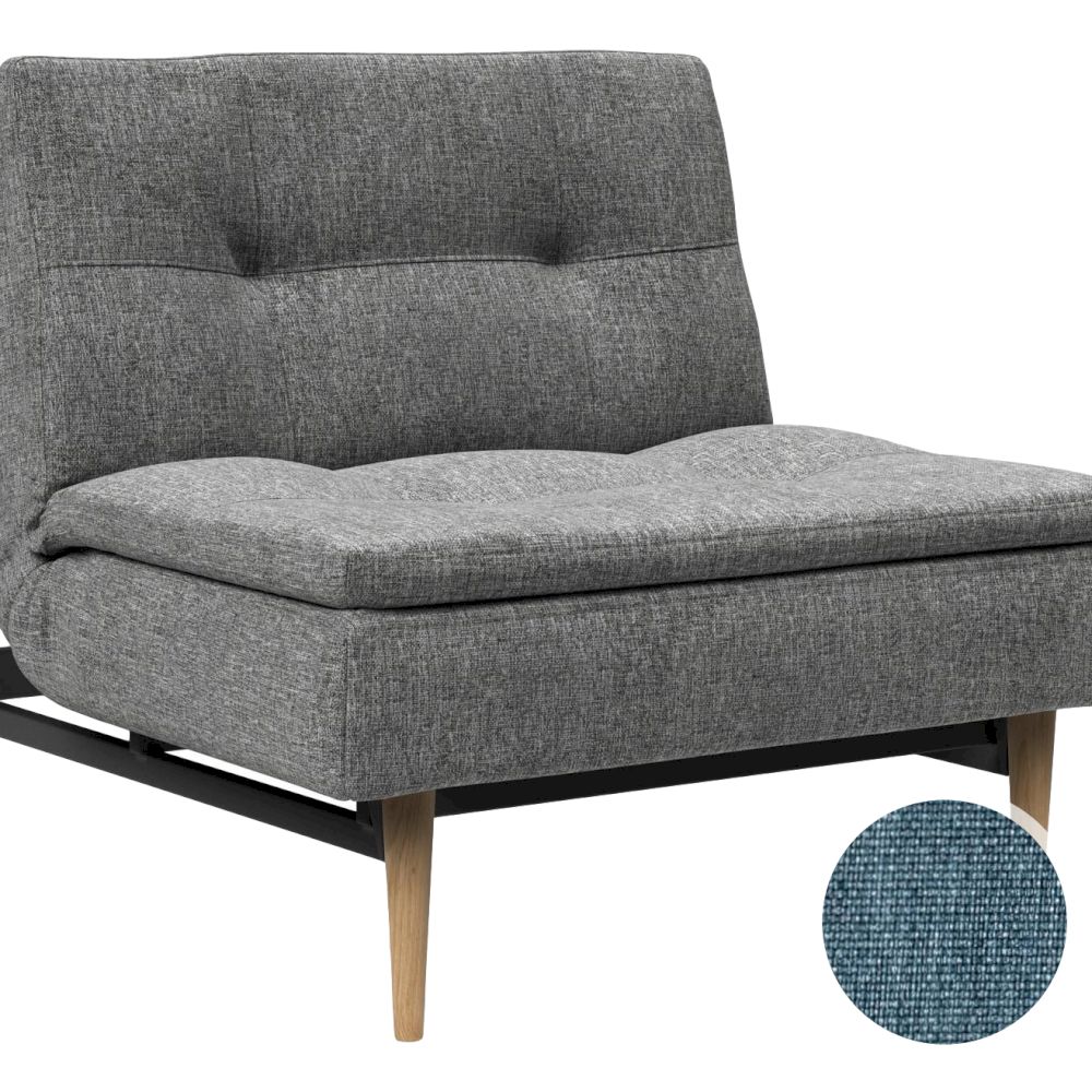 Innovation »Dublexo« Klappsessel Styletto Helles Holz/Schwarz / 527 Mixed-Dance Natur / ohne Armlehne