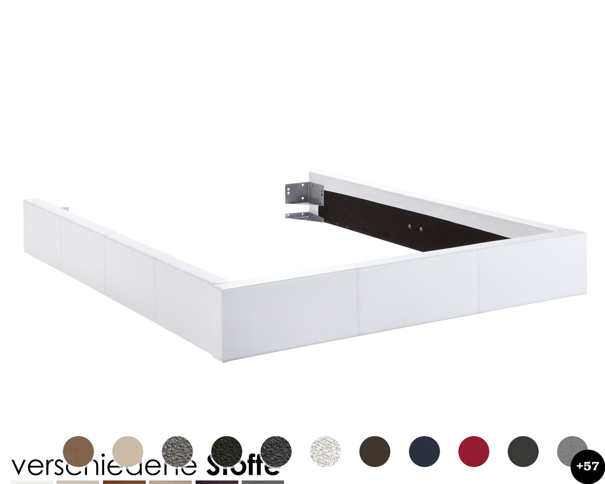 Hasena Dream-Line Bettrahmen Lungo 28/3S 180x200 cm / PK3 Campos 374 cafe