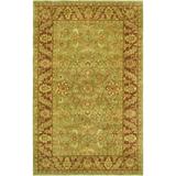 Safavieh Handmade Golden Jaipur Tomika Traditional Oriental Wool Rug Green/Rust 3 x 5 3 x 5 Indoor Living Room Bedroom Dining Room Brown