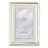 Lawrence Frames 4x6 Metal Picture Frame Silver-Plate with Delicate Beading 510746