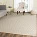 White 48 x 0.5 in Area Rug - Darby Home Co Geometric Handmade Flatweave Jute/Sisal Beige Area Rug Wool/Jute & Sisal | 48 W x 0.5 D in | Wayfair