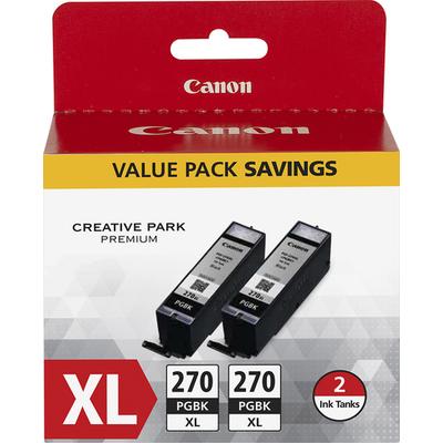 Canon PGI-270XL 2-Pack High-Yield Ink Cartridges - Black - 0319C005
