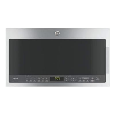 GE Profile Series 2.1 Cu. Ft. Over-the-Range Microwave with Sensor Cooking - Stainless Steel - PVM90