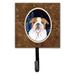 Caroline's Treasures Starry Night English Bulldog Leash Holder & Key Hook Metal in Brown | 6.25 H x 4.25 W x 0.65 D in | Wayfair SS8447SH4