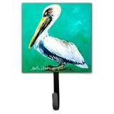 Caroline's Treasures Pelican Lightin Up Leash Holder & Wall Hook Metal in Green | 6.25 H x 4.25 W x 0.65 D in | Wayfair MW1036SH4