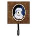 Caroline's Treasures Starry Night Old English Sheepdog Leash Holder & Key Hook Metal in Brown | 6.25 H x 4.25 W x 0.65 D in | Wayfair SS8443SH4