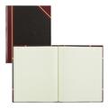 National 56211 Texthide 10.38 in. x 8.38 in. Sheets Eye-Ease Record Book - Black/Burgundy/Gold